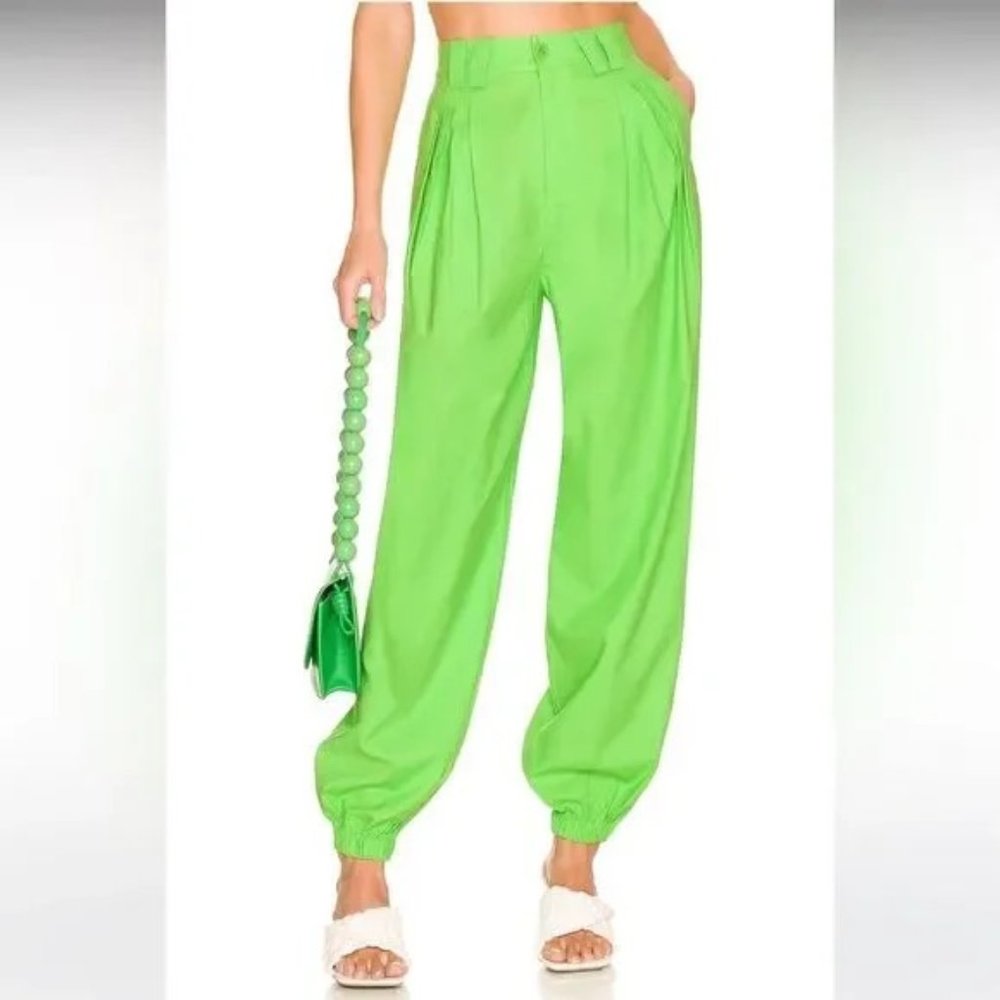 Lime Green Joggers, Roux Pant, L'Academie, Small